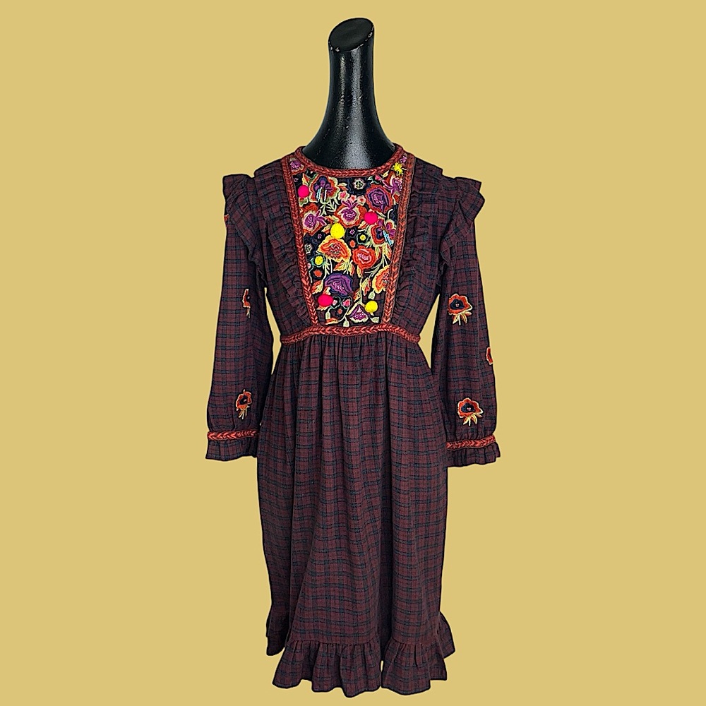 Manoush embroidered mid dress